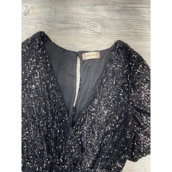 ALTARD’S STATE BLACK  SEQUIN MINI DRESS - Picture 9 of 9